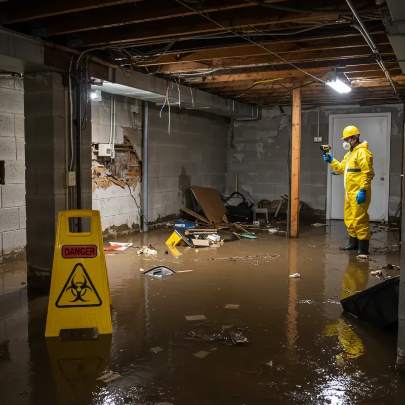 Flooded Basement Electrical Hazard in Gillespie County, TX Property